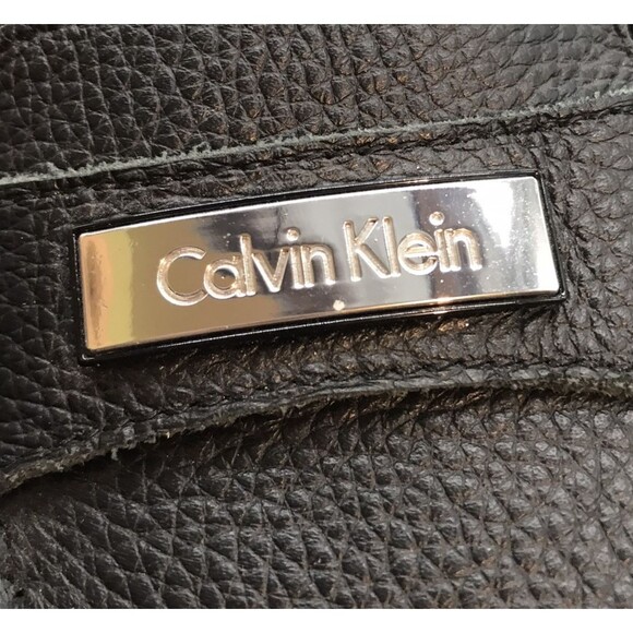 Calvin Klein Leta Slip On Loafers Women's 6.5 Black Pebbled Leather Flats Shoes - Picture 10 of 12